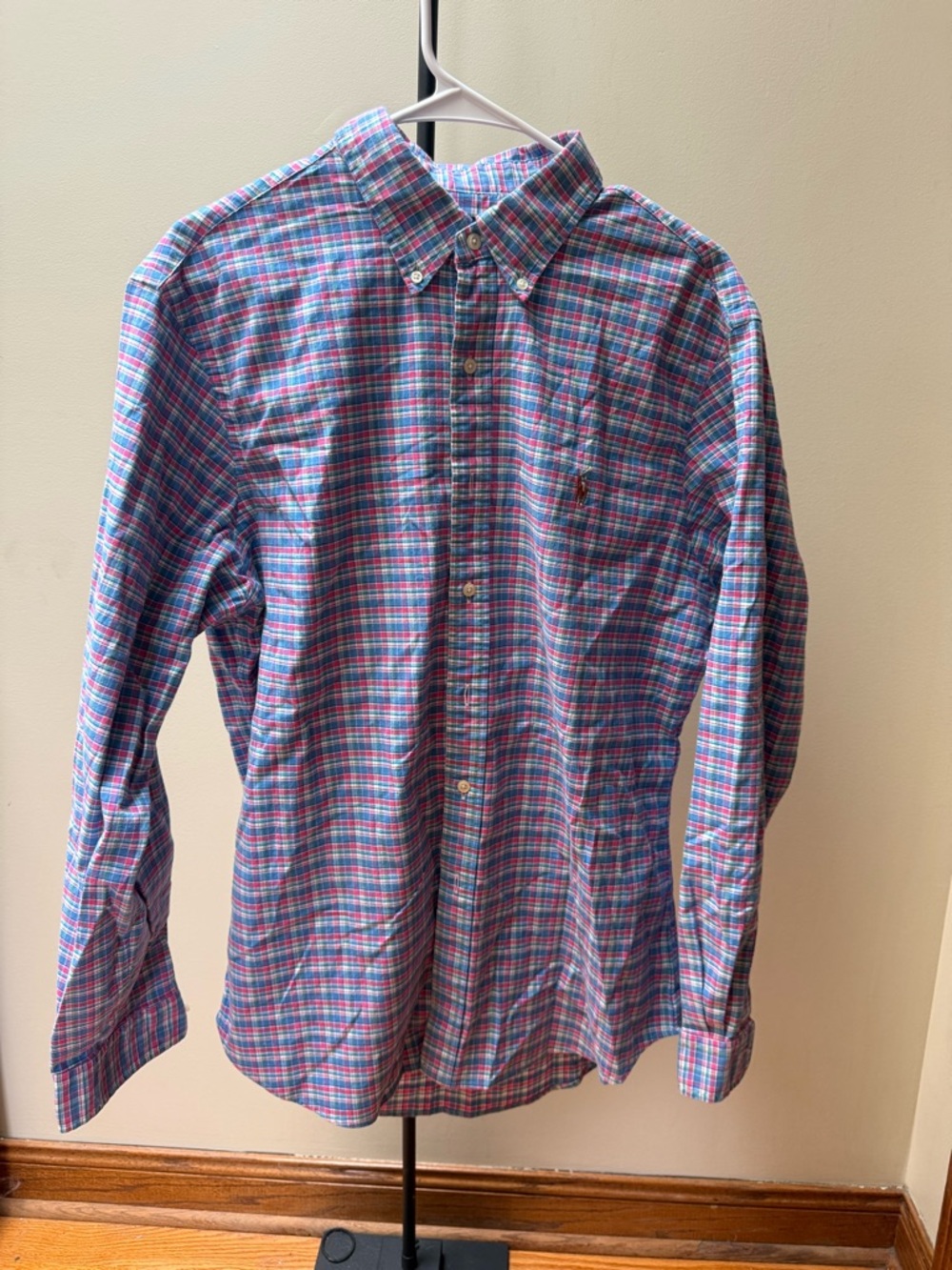 ☀️Ralph Lauren Multicolor Plaid Button-Down Shirt (Blue & Pink)